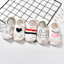 10 Piece=5 Pairs/lot Cute Animal Spring Women Socks Set Korean Style Funny Cat Dog Panda Low Cut Ankle Short Sox Happy Size34-40