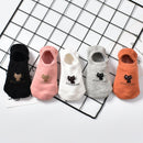 10 Piece=5 Pairs/lot Cute Animal Spring Women Socks Set Korean Style Funny Cat Dog Panda Low Cut Ankle Short Sox Happy Size34-40