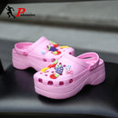 Summer Women Clogs Quick Dry Wedges Platform Garden Shoes Beach Sandals Home Slippers Thick Sole Increased Flip Flops for Women