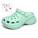 Summer Women Clogs Quick Dry Wedges Platform Garden Shoes Beach Sandals Home Slippers Thick Sole Increased Flip Flops for Women