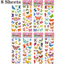 40 Sheets/lot Cartoon Stickers 3D Cartoons Characters Princess Random Puffy Sticker Gifts For Girls Boys Festival Party Stickers