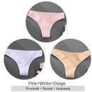 3Pcs Cotton Panties Women Low-Rise Underwear M-2XL Ladies Comfortable Briefs Plus Size Underpants Soft Female Lingerie 7 Colors