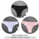 3Pcs Cotton Panties Women Low-Rise Underwear M-2XL Ladies Comfortable Briefs Plus Size Underpants Soft Female Lingerie 7 Colors