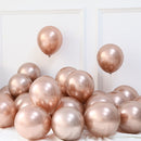 20pcs 12inch New Glossy Baby Pink Metal Pearl Latex Balloon Rose Gold Thick Chrome Metallic Globos Wedding Birthday Party Decor