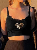 2021 Y2K Crop Tops Women Summer Corset Tank Top For GIrls Sexy E-girl Style Spaghetti Strap with Lace Clothes Basic Stretch Cami