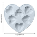 1 PCS Silicone Cake Mold 3D Love Heart Shape Baking Tools Non-Stick Chocolate Mold Jelly Candy Mould DIY Decorating Tools