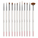 3/7pcs Nail Pen Brush 7 Different Sizes Nail Glue Phototherapy Pen Suitable for Professional Salon or Home Use Gel Nail Brush