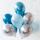 12pcs/lot Pink Latex Balloon Chrome Red Hot Pink Silver Metal Balloon Baby Shower Birthday Party Wedding Decorations Air Globos