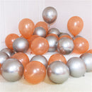 12pcs/lot Pink Latex Balloon Chrome Red Hot Pink Silver Metal Balloon Baby Shower Birthday Party Wedding Decorations Air Globos