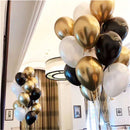 12pcs/lot Pink Latex Balloon Chrome Red Hot Pink Silver Metal Balloon Baby Shower Birthday Party Wedding Decorations Air Globos