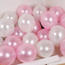 12pcs/lot Pink Latex Balloon Chrome Red Hot Pink Silver Metal Balloon Baby Shower Birthday Party Wedding Decorations Air Globos