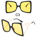 Fashion Oversize Bow Shape Square Sunglasses for Women 2021 New Luxury Brand Big Frame Gradient Sun Glasses Female Summer Shades