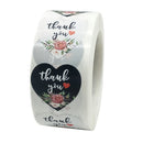 100-500pcs Thank You Stickers Heart Floral Seal Labels Cute Paper Stickers For Wedding Party Cards Envelope Stationery Stickers