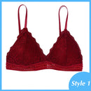 1/2PCS French Style Bralette Seamless Deep V Lace Bra Wireless Thin Underwear Sexy Lingerie Soft Push Up Bras For Women Hot