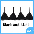 1/2PCS French Style Bralette Seamless Deep V Lace Bra Wireless Thin Underwear Sexy Lingerie Soft Push Up Bras For Women Hot