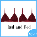 1/2PCS French Style Bralette Seamless Deep V Lace Bra Wireless Thin Underwear Sexy Lingerie Soft Push Up Bras For Women Hot