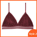 1/2PCS French Style Bralette Seamless Deep V Lace Bra Wireless Thin Underwear Sexy Lingerie Soft Push Up Bras For Women Hot