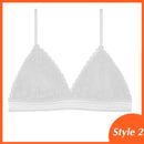 1/2PCS French Style Bralette Seamless Deep V Lace Bra Wireless Thin Underwear Sexy Lingerie Soft Push Up Bras For Women Hot