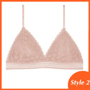 1/2PCS French Style Bralette Seamless Deep V Lace Bra Wireless Thin Underwear Sexy Lingerie Soft Push Up Bras For Women Hot