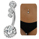 Crystal Belly Piercing Snale Skull Button Rings Bar Barbell Drop Dangle Navel Rings Nombril Ombligo Ring Women Men Body Jewelry