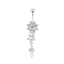 Crystal Belly Piercing Snale Skull Button Rings Bar Barbell Drop Dangle Navel Rings Nombril Ombligo Ring Women Men Body Jewelry