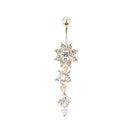 Crystal Belly Piercing Snale Skull Button Rings Bar Barbell Drop Dangle Navel Rings Nombril Ombligo Ring Women Men Body Jewelry