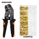 2.8/4.8/6.3mm Crimp Terminals Insulated Male and Female Wire Connector Electrical Wire Spade Connectors Insulated Sleeves Kit