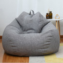 Soft Lazy Sofas Cover Linen Cloth Chair Covers Seat Bean Bag Pouf Puff Couch Tatami Living Room Furniture Cover Without Filler