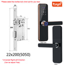 Tuya Wifi Electronic Smart Door Lock With Biometric Fingerprint / Smart Card / Password / Key Unlock/ USB Emergency Charge