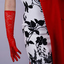 Elegant Women Ultra-Thin Long Summer Driving Cycling Sexy Black Sunscreen Gloves Female Anti-UV Elasticity Lace Mesh Gloves H98