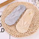 1/2 Pairs Fashion Women Girls Summer Socks Style Lace Flower Short Sock Antiskid Invisible Ankle 2020 Sox Sock Slippers