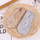 1/2 Pairs Fashion Women Girls Summer Socks Style Lace Flower Short Sock Antiskid Invisible Ankle 2020 Sox Sock Slippers