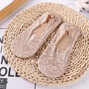 1/2 Pairs Fashion Women Girls Summer Socks Style Lace Flower Short Sock Antiskid Invisible Ankle 2020 Sox Sock Slippers