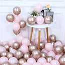 20pcs Pink Silver Confetti balloons Set Chrome metallic ballon Birthday Party Wedding Decoration Wedding Anniversary globals