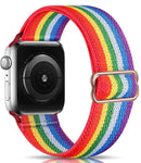 Scrunchie Strap for Apple watch band 44mm 40mm 38mm 42mm Adjustable Elastic Nylon solo Loop bracelet iWatch series 3 4 5 6 se