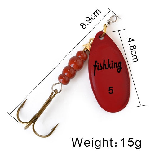 FISH KING Spinner Bait 3.9g 4.6g 7.4g 10.8g 15g Spoon Lures pike Metal