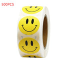 Smiley Face Sticker Kids Reward Sticker Yellow Dots Labels Happy Smile Face Sticker Kids Toys School Teacher Student Stationery