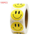 Smiley Face Sticker Kids Reward Sticker Yellow Dots Labels Happy Smile Face Sticker Kids Toys School Teacher Student Stationery