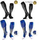 1/2/3/4/5/6/7 Pairs Compression Socks Fit Varicose Veins Football Soccer Stockings 30Mm Men Women Socks For Running Cycling Sock