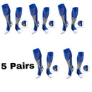 1/2/3/4/5/6/7 Pairs Compression Socks Fit Varicose Veins Football Soccer Stockings 30Mm Men Women Socks For Running Cycling Sock