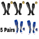 1/2/3/4/5/6/7 Pairs Compression Socks Fit Varicose Veins Football Soccer Stockings 30Mm Men Women Socks For Running Cycling Sock