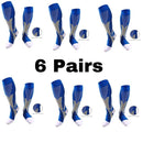 1/2/3/4/5/6/7 Pairs Compression Socks Fit Varicose Veins Football Soccer Stockings 30Mm Men Women Socks For Running Cycling Sock
