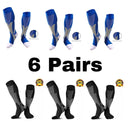 1/2/3/4/5/6/7 Pairs Compression Socks Fit Varicose Veins Football Soccer Stockings 30Mm Men Women Socks For Running Cycling Sock