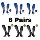 1/2/3/4/5/6/7 Pairs Compression Socks Fit Varicose Veins Football Soccer Stockings 30Mm Men Women Socks For Running Cycling Sock