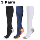 1/2/3/4/5/6/7 Pairs Compression Socks Fit Varicose Veins Football Soccer Stockings 30Mm Men Women Socks For Running Cycling Sock