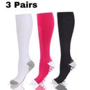 1/2/3/4/5/6/7 Pairs Compression Socks Fit Varicose Veins Football Soccer Stockings 30Mm Men Women Socks For Running Cycling Sock