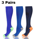 1/2/3/4/5/6/7 Pairs Compression Socks Fit Varicose Veins Football Soccer Stockings 30Mm Men Women Socks For Running Cycling Sock