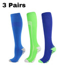 1/2/3/4/5/6/7 Pairs Compression Socks Fit Varicose Veins Football Soccer Stockings 30Mm Men Women Socks For Running Cycling Sock