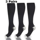1/2/3/4/5/6/7 Pairs Compression Socks Fit Varicose Veins Football Soccer Stockings 30Mm Men Women Socks For Running Cycling Sock