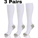1/2/3/4/5/6/7 Pairs Compression Socks Fit Varicose Veins Football Soccer Stockings 30Mm Men Women Socks For Running Cycling Sock